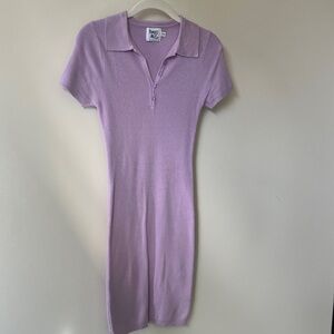 Princess Polly Lavender Knit Polo Dress Size S/M NWOT